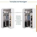 Ver imagem 4 de Guarda Roupa de Canto Closet Planejado com 6 Prateleiras Hera CabeCasa MadeiraOriginals
