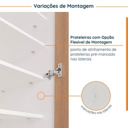 Guarda Roupa de Canto Closet Modular com 6 Prateleiras Hera CabeCasa MadeiraMadeira - 5