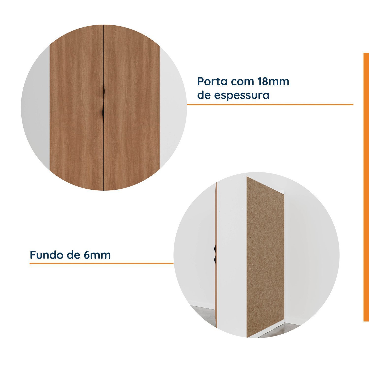 Guarda Roupa de Canto Closet Modular com 6 Prateleiras Hera CabeCasa MadeiraMadeira - 7