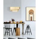 Ver imagem 2 de Pendente Doble Quadrado 60cm - 5 Luzes Adrilustres Marfim
