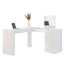 Ver imagem 5 de Conjunto Escritório 2 Peças Escrivaninha Penteadeira Star e Cadeira Eames Base de Madeira Yescasa Branco