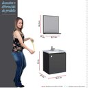 Ver imagem 5 de Conjunto Para Banheiro Aço Gabinete e Espelho Cacau 40 Cozimax Preto