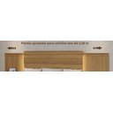 Ver imagem 5 de Cabeceira para Cama de Casal Extensível Casal / Queen / King com 2 Mesa de Cabeceira 100% MDF Granada Marrom