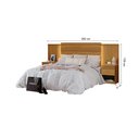 Ver imagem 3 de Cabeceira para Cama de Casal Extensível Casal / Queen / King com 2 Mesa de Cabeceira 100% MDF Granada Marrom