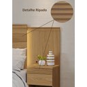 Ver imagem 6 de Cabeceira para Cama de Casal Extensível Casal / Queen / King com 2 Mesa de Cabeceira 100% MDF Granada Marrom