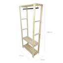 Ver imagem 5 de Guarda-Roupa Closet Mini Macapá 180X75X33 em Madeira de Pinus Cubomob Preto