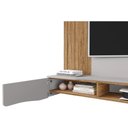 Ver imagem 3 de Painel Suspenso Buzios Sala Tv até 60 Polegadas com 2 Portas Cinamomo/off White