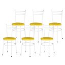 Ver imagem 1 de 6 Cadeiras Epoxi Branca para Cozinha:amarelo