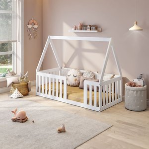 Mini Cama Montessoriana Com Grade e Telhado Giulia Casatema