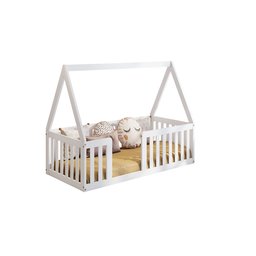 Mini Cama Montessoriana Com Grade e Telhado Giulia Casatema - 2