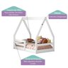 Mini Cama Montessoriano Cabaninha com Grade em Madeira Maciça Casatema MadeiraOriginals - 4