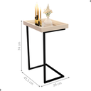 Ver imagem 2 de Mesa de Apoio com Pés de Ferro India Perola Preto