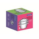 Ver imagem 5 de Cuscuzeira Cozi-vapore Allegra em Aço Inox com Fundo Triplo 16cm 2 Peças - Tramontina 65650050