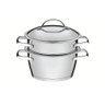 Cuscuzeira Cozi-vapore Allegra em Aço Inox com Fundo Triplo 16cm 2 Peças - Tramontina 65650050 - 1