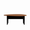 Ver imagem 6 de Mesa de Reunião Orgânica Moderno sem Gavetas 180cm Nogal com Preto F5 Office