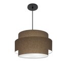 Ver imagem 1 de Lustre para Sala de Jantar Vivare Md-4395 Cúpula em Tecido 55cm Cáqui 127/220v