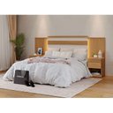 Ver imagem 1 de Cabeceira para Cama de Casal Extensível Casal / Queen / King com 2 Mesa de Cabeceira 100% MDF Granad