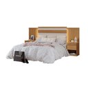 Ver imagem 2 de Cabeceira para Cama de Casal Extensível Casal / Queen / King com 2 mesa de Cabeceira 100% MDF Granada