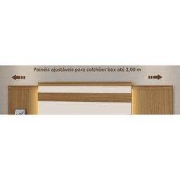 Cabeceira para Cama de Casal Extensível Casal / Queen / King com 2 mesa de Cabeceira 100% MDF Granada - 6