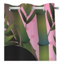 Ver imagem 2 de Kit Cortina + 3 Capas Almofadas Infantil Panda Rosa