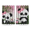 Ver imagem 4 de Kit Cortina + 3 Capas Almofadas Infantil Panda Rosa