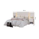 Ver imagem 3 de Cabeceira para Cama de Casal Extensível Casal / Queen / King com 2 Mesa de Cabeceira 100% MDF Granada Branco