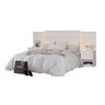 Cabeceira para Cama de Casal Extensível Casal / Queen / King com 2 mesa de Cabeceira 100% MDF Granada - 2