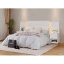 Ver imagem 1 de Cabeceira para Cama de Casal Extensível Casal / Queen / King com 2 mesa de Cabeceira 100% MDF Granada