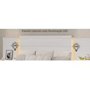 Ver imagem 4 de Cabeceira para Cama de Casal Extensível Casal / Queen / King com 2 Mesa de Cabeceira 100% MDF Granada Branco
