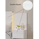 Ver imagem 6 de Cabeceira para Cama de Casal Extensível Casal / Queen / King com 2 Mesa de Cabeceira 100% MDF Granada Branco