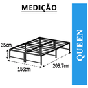 Ver imagem 5 de Cama Casal Queen Adulto Base de Cama Queen Metálica com Estrutura Reforçada
