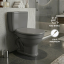 Ver imagem 2 de Assento Tampa para Vaso Sanitário Oval Almofadado Bellart Cinza Escuro Durín