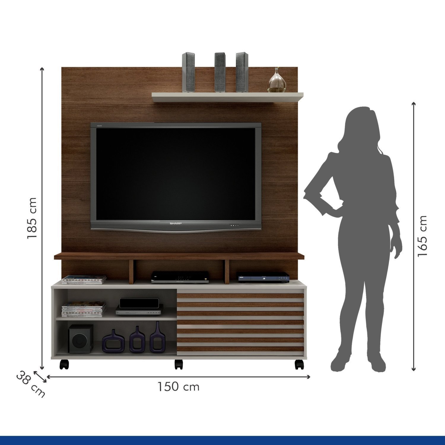 Estante Home Para TV até 60 Polegadas 1 Porta Star Valdemóveis - 3