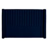 Cabeceira Ripada Estofada para Cama Box Casal 1.40 - Suede - Sv Decor:azul Marinho - 1