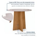 Ver mais imagens de Conjunto Sala de Jantar 4 Lugares Redonda Tampo Vidro/MDF Mesa Celebrare e Cadeiras Apogeu Bege Amêndoa Clean/Off White/Animale Bege