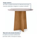 Ver imagem 7 de Conjunto Sala de Jantar 4 Lugares Redonda Tampo Vidro/MDF Mesa Celebrare e Cadeiras Apogeu Bege Amêndoa Clean/Off White/Animale Bege