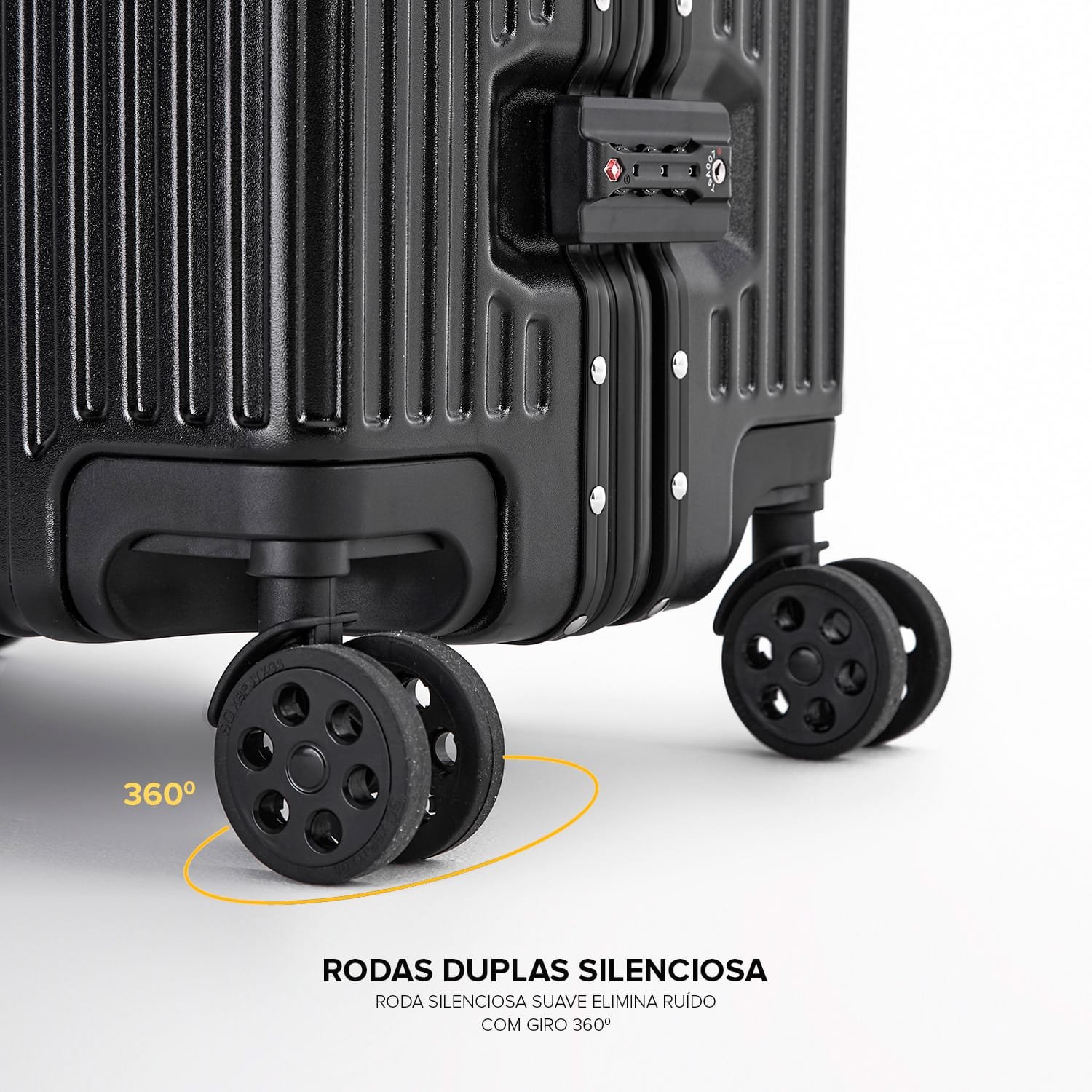 Mala de Viagem Média 23kg Policarbonato Abs Noruega Maloa:preto - 11