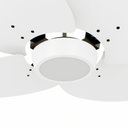 Ver imagem 2 de Ventilador de Teto Natuvent Dahlia Led 4 Pás Madeira Branco 6500k Branco Frio, Luz Branca 220v
