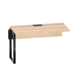 Plataforma Simples Complemento Tubolar Pe 40 Pandin 1,20 M Noce Naturale e Preto