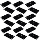 Ver imagem 1 de Kit 18 Chapinhas Chapa Reta Fixação Pés Palito Rosca 5/16 Preto