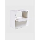 Ver imagem 2 de Gabinete para Banheiro com Espelheira 60cm MDF Branco Dubai - On Móveis