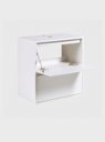 Ver imagem 2 de Gabinete para Banheiro com Espelheira 60cm MDF Branco Dubai - On Móveis