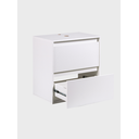 Ver imagem 3 de Gabinete para Banheiro com Espelheira 60cm MDF Branco Dubai - On Móveis