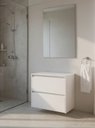 Ver imagem 1 de Gabinete para Banheiro com Espelheira 60cm MDF Branco Dubai - On Móveis