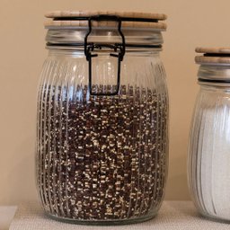 Pote Vidro Hermético Versalhes Tampa Bambu Trava Prime 1200ml - Lehaví - 3