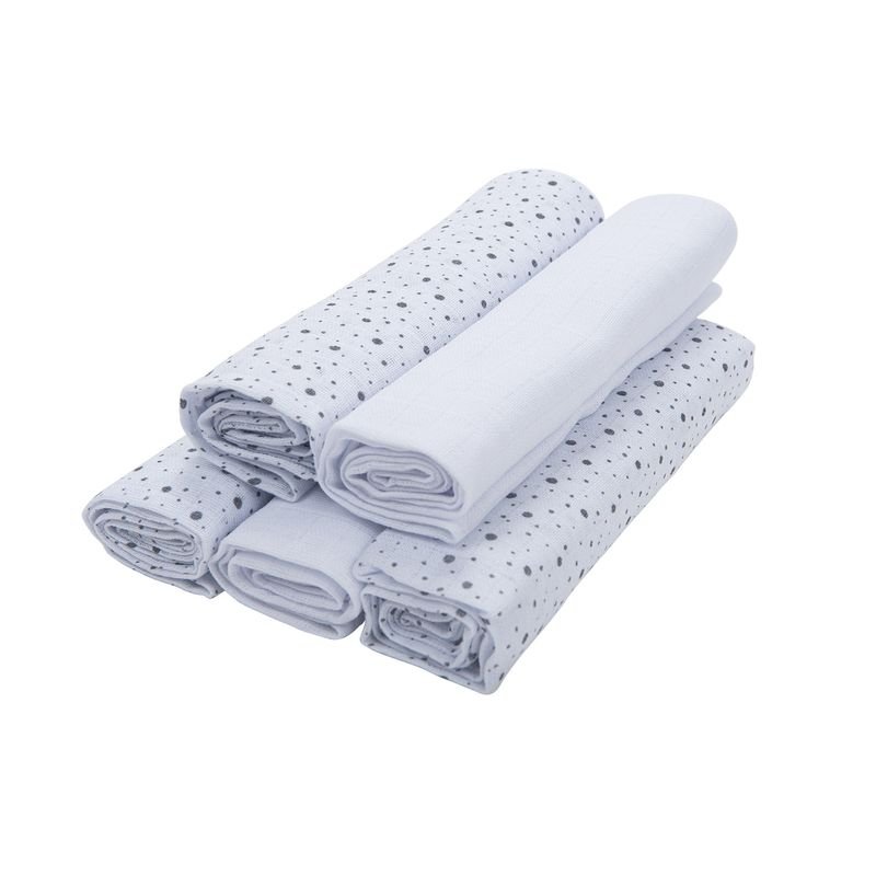 Fralda de Pano Prime Baby Joy Estampado/liso 80cmx80cm Pct C/05un //poas