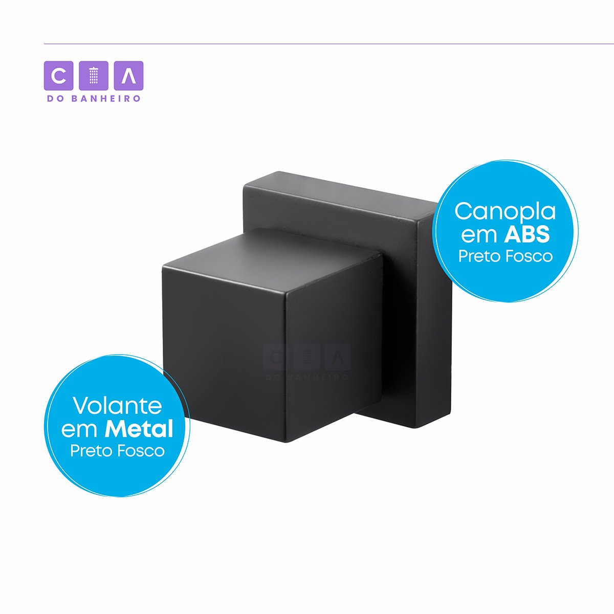 Kit de Acessórios para Banheiro Quadrado Preto Completo Luxo - 2