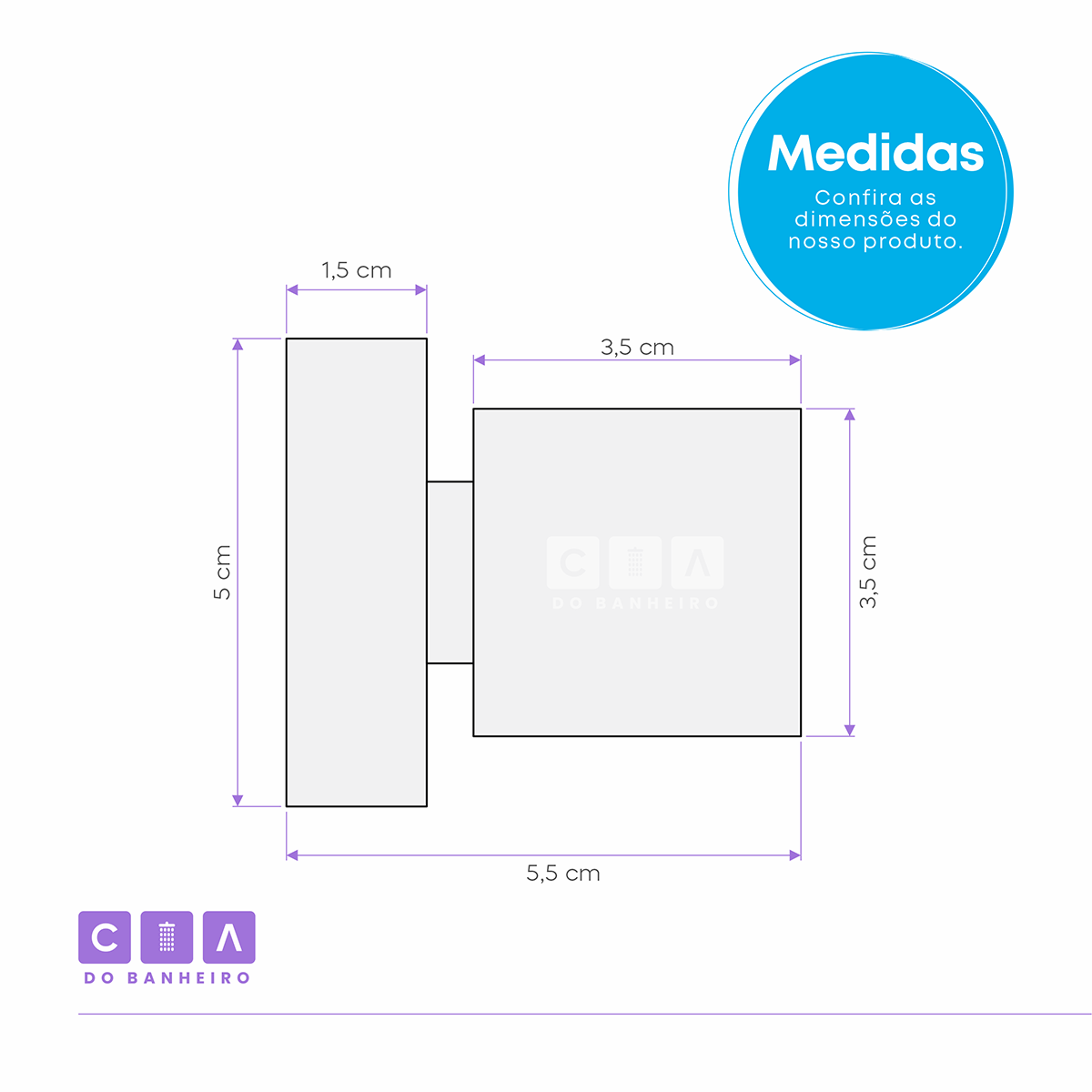 Kit de Acessórios para Banheiro Quadrado Preto Completo Luxo - 3