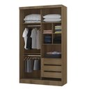 Ver imagem 2 de Guarda Roupa Dormitório Modulado Paris Módulo 2 Portas de Correr - Luciane 329:Avelã e Branco