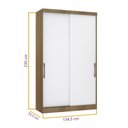 Ver imagem 3 de Guarda Roupa Dormitório Modulado Paris Módulo 2 Portas de Correr - Luciane 329:Avelã e Branco